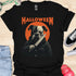Halloween - V2 - Black and White Bulldog Face T-Shirt